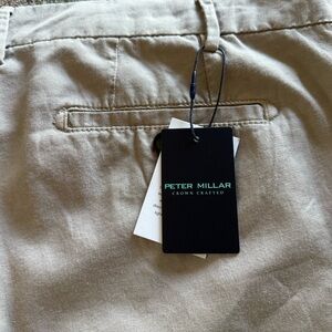 NWT Peter Millar Crown Crafted Somerset Golf Tailored Fit Flat Front Pants, S 40